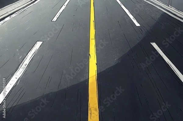 Fototapeta A simple, minimalistic illustration of an elegant corner design with flowers 