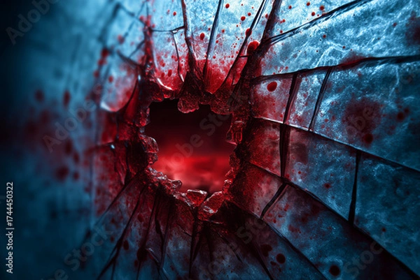 Obraz broken glass background