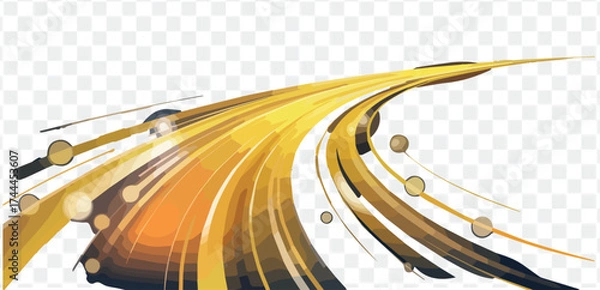 Fototapeta Golden Stream of Light Abstract