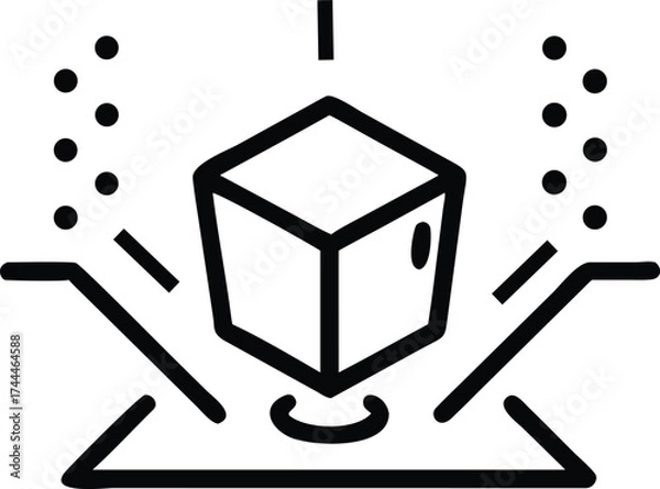 Fototapeta 3d hologram technology icon vector illustration for virtual reality and science