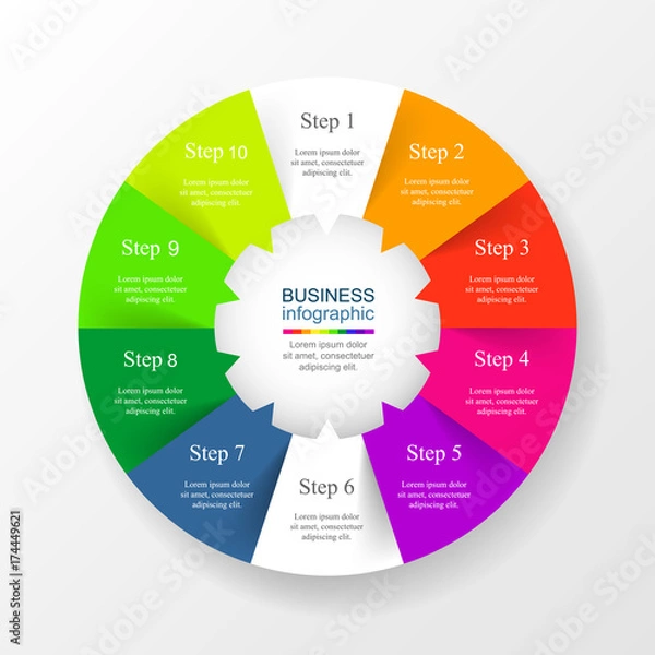 Fototapeta Vector infographic template.