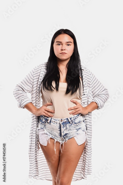 Fototapeta model with a figure plus size