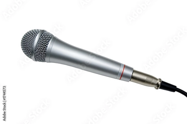 Obraz microphone on white background