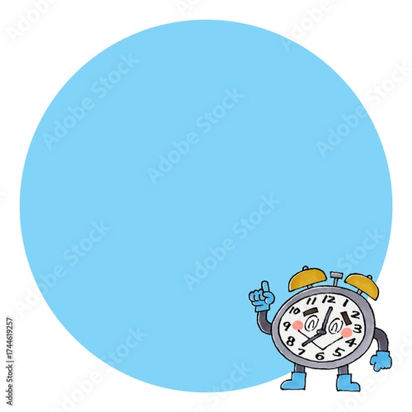 Obraz 目覚まし時計のキャラクター　コピースペース