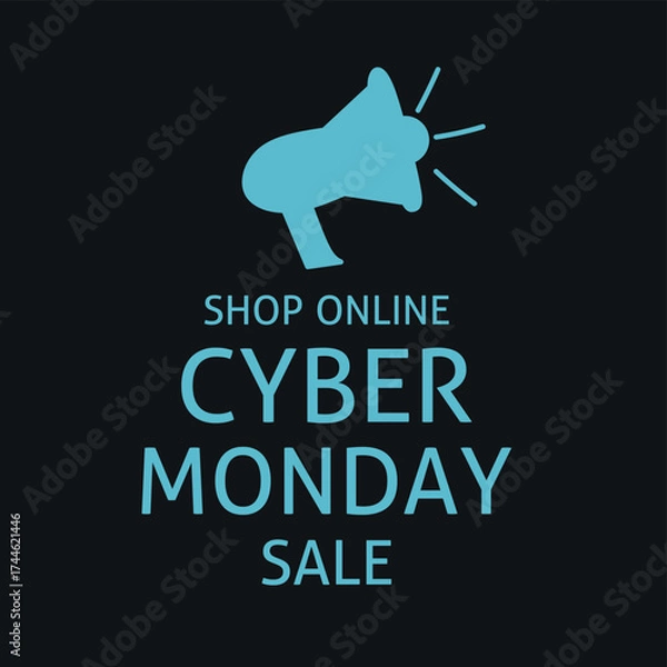 Obraz Design a poster, flyer, or social media post for Cyber ​​Monday sales. Easily customizable, simple, and elegant.