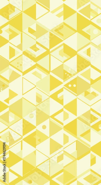 Obraz Geometric pattern of yellow triangles creates a visually appealing design.