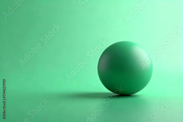 Fototapeta Green sphere on gradient background