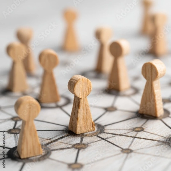 Fototapeta Modern Affordable Housing Network Concept with Digital Connectivity Premium Authentic Community Engagement for Tech Marketing and Social Media Campaigns