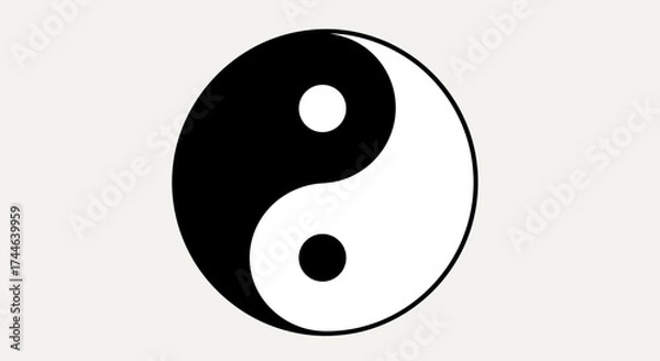 Fototapeta Yin and Yang Symbol Balance and Harmony Illustration.
