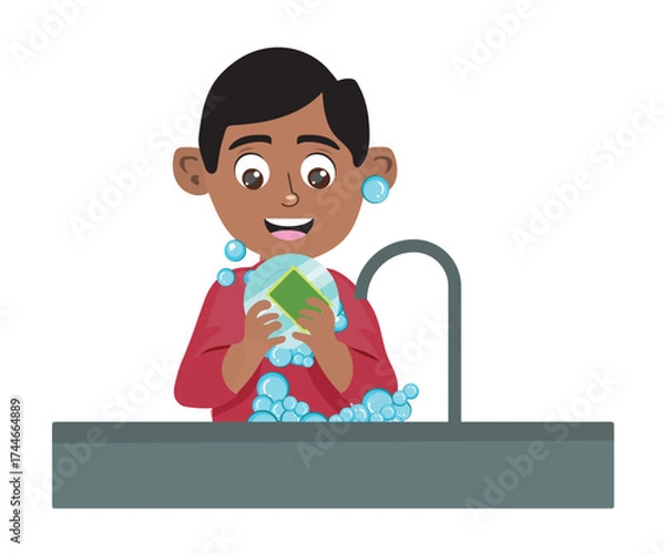 Obraz children in various situations