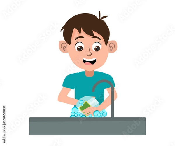 Obraz children in various situations