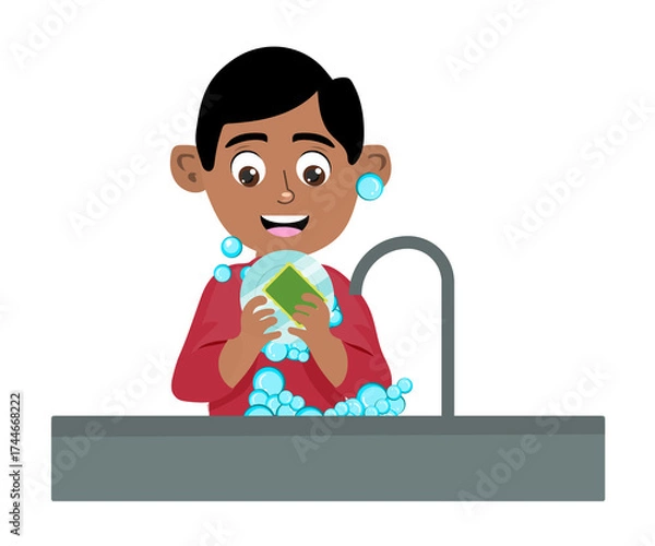 Obraz children in various situations