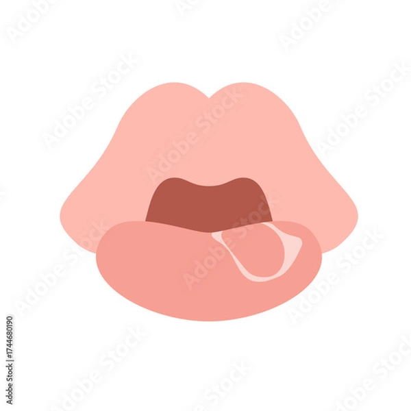 Obraz 皮がめくれた唇