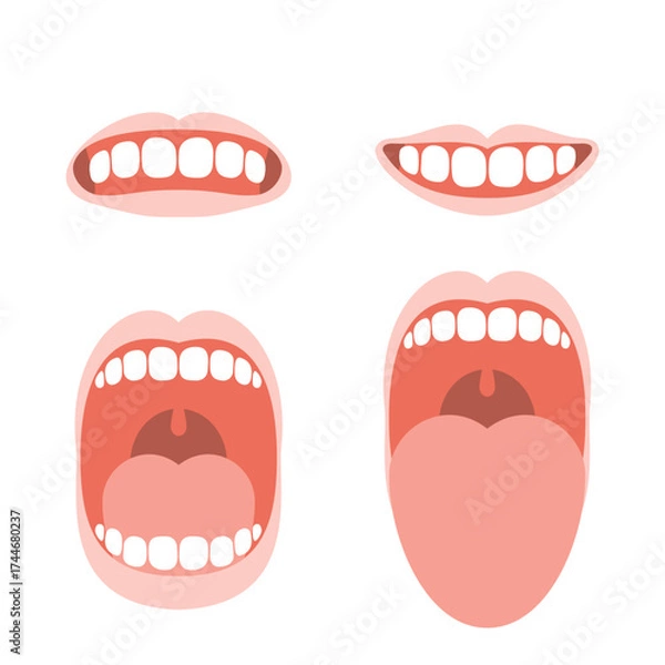 Obraz いろいろな口のセット
