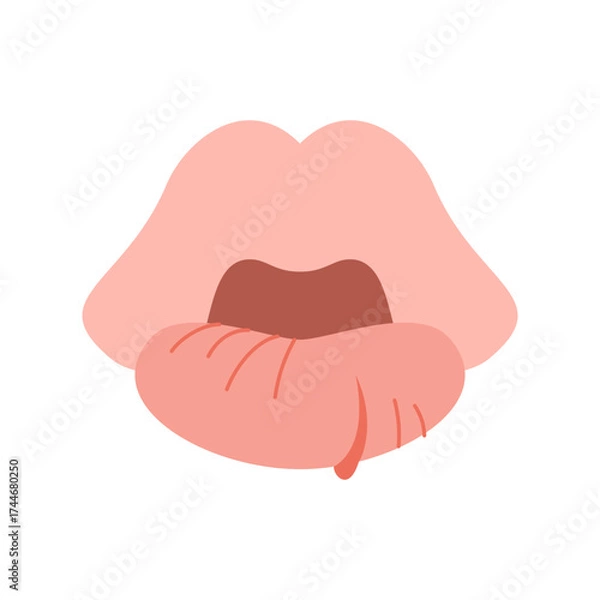 Obraz 乾燥して縦にひび割れた唇