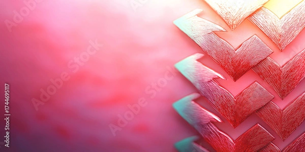 Fototapeta Abstract red arrow design