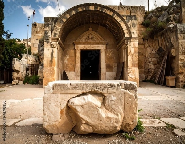 Obraz Ancient stone structure doorway
