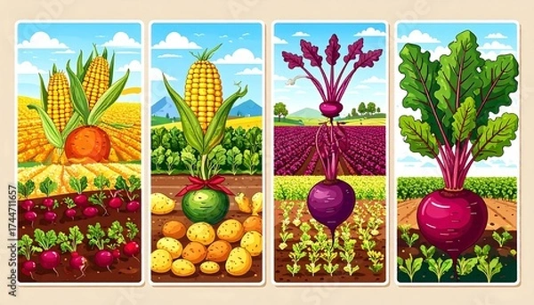 Obraz Farm scenes with vegetables