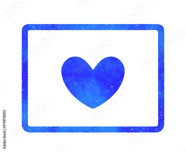 Obraz 青い星空｜ハートマークの動画アイコン