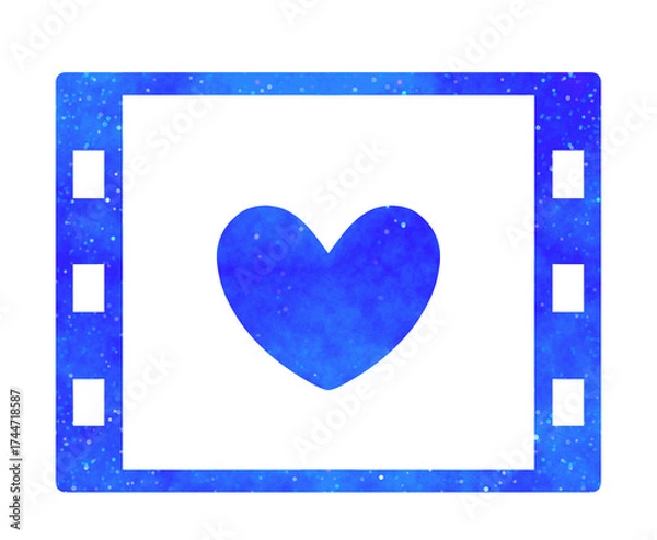 Obraz 青い星空｜ハートマークのフィルム映画