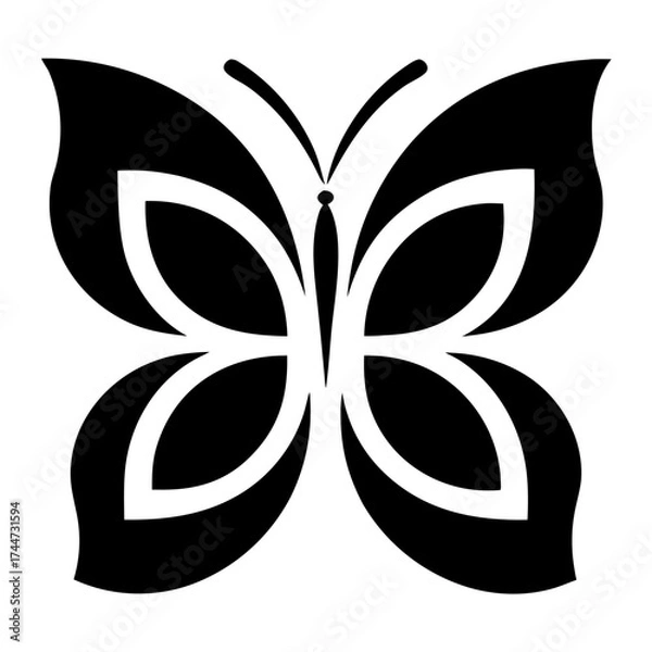 Fototapeta Butterfly Minimalist and Simple Silhouette