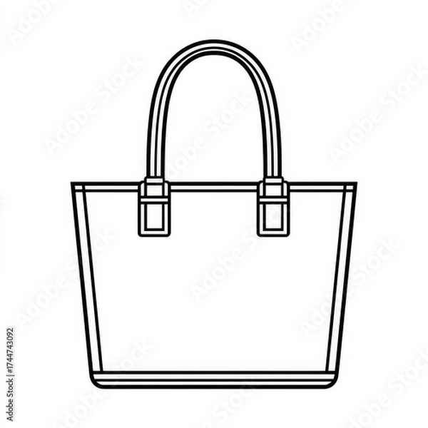 Fototapeta Modern Tote Bag Template for Visual Projects