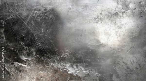 Fototapeta Intriguing patterns found in scratched metal textures.