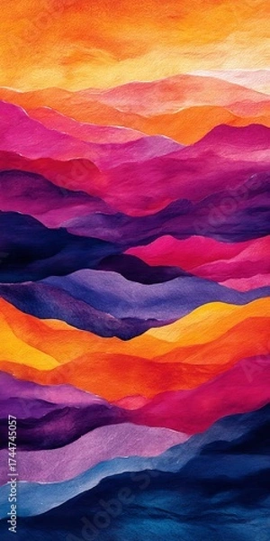 Fototapeta Warm and Cool Tones in a Unique Landscape Artwork