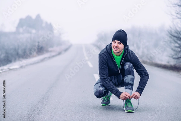 Fototapeta Getting into gear for an adventure