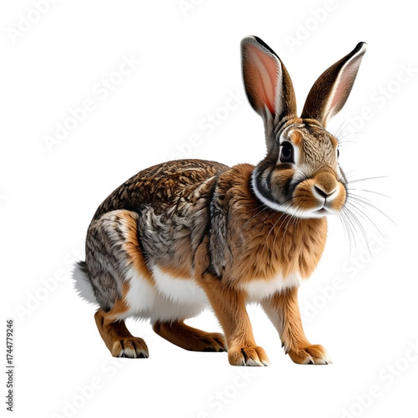 Fototapeta rabbit isolated on a transparent background, cut out