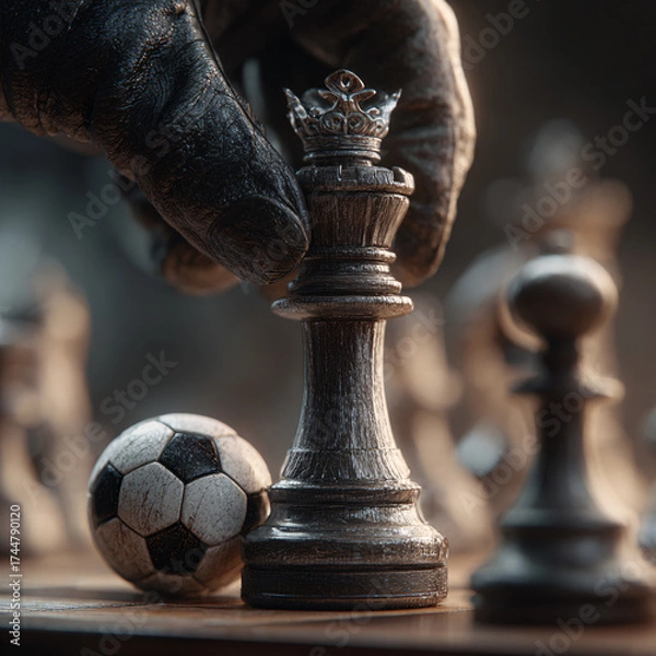 Fototapeta The Game of Minds: Exploring Chess Pieces, Strategy, Tactics, and the Board

