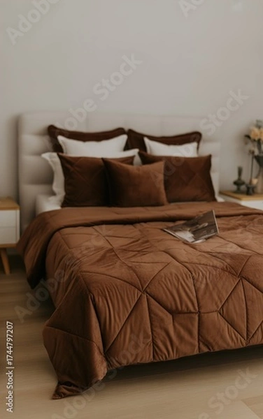 Fototapeta bed with pillows