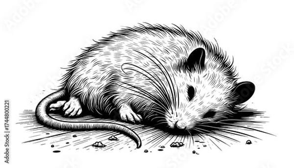 Fototapeta dead mouse