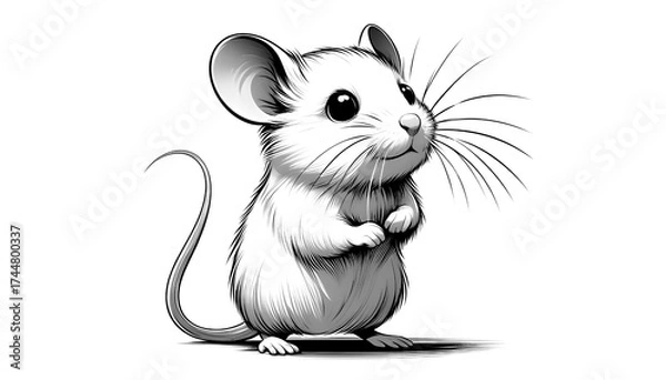 Fototapeta mouse with cheese
