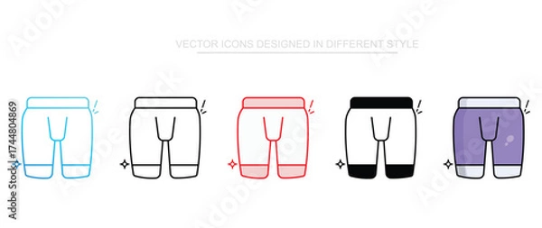 Fototapeta Cycling Short icon design with white background stock illustration