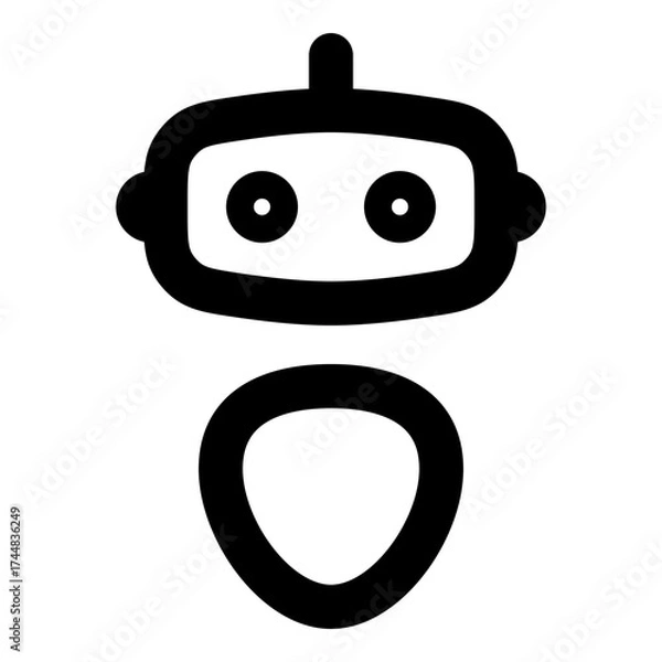 Obraz retro robot vector illustration