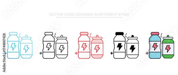 Fototapeta Energy Drink icon design with white background stock illustration