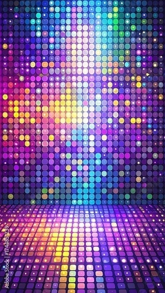 Obraz Colorful disco backdrop