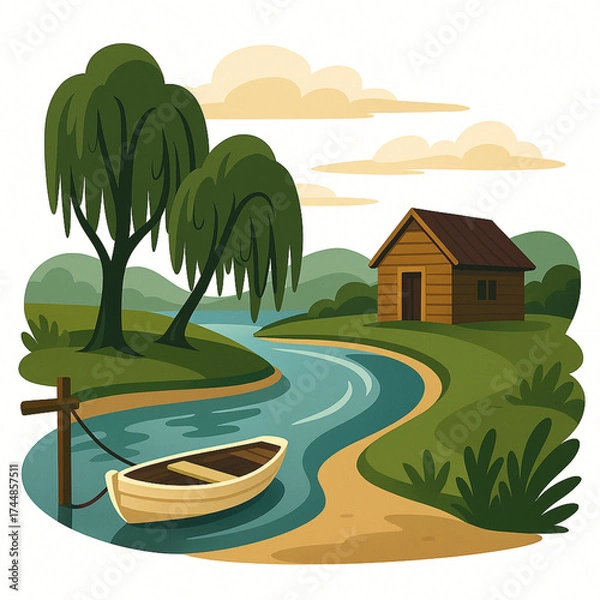 Obraz Willow River Cabin