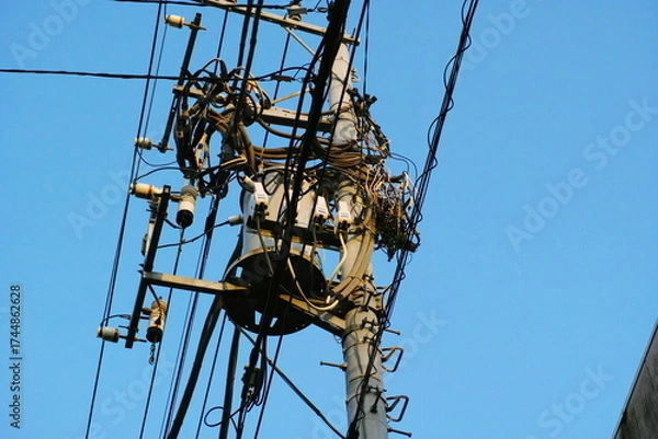 Obraz 電信柱　日本