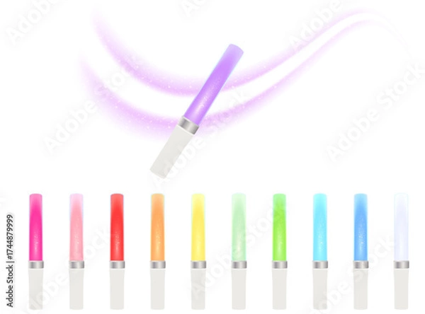 Obraz キラキラしたペンライトのイラスト