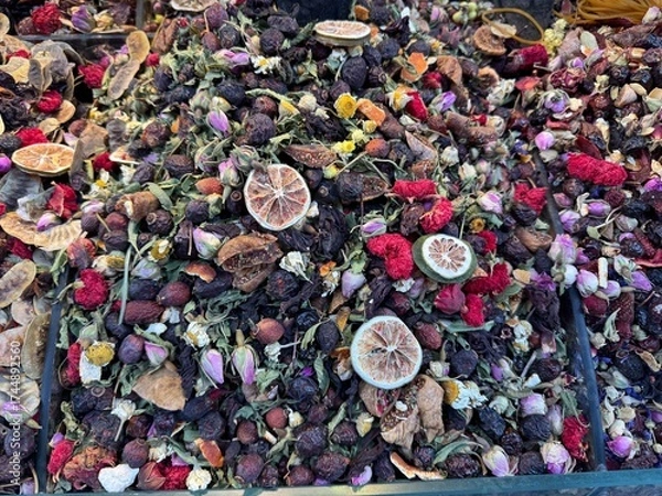 Obraz close up of a pile of colorful fruit