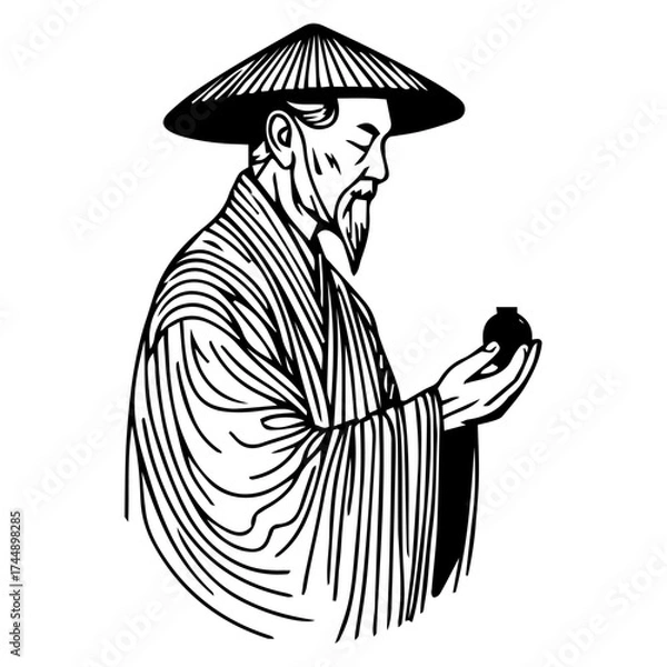 Fototapeta Wise Man with Jar