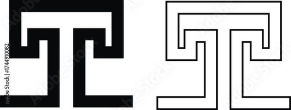 Fototapeta Greek key border icon set in flat and outline styles. Ancient meander pattern symbol, geometric frame design elements, seamless ornamental art decoration and classic greek design vectors illustration.