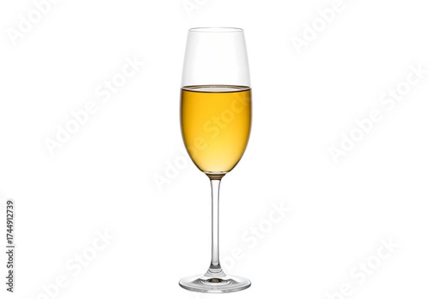 Fototapeta Champagne Flute with Sparkling Wine isolated on transparent background