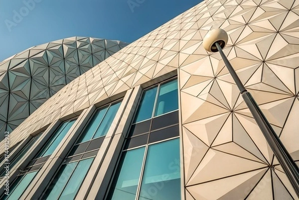 Fototapeta The Central Focus: A Complex Swirling Geometric Structure