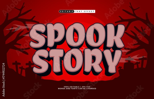 Fototapeta spook story editable text effect