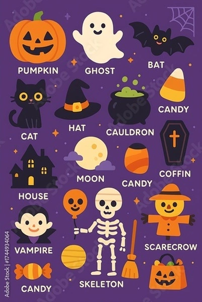 Fototapeta halloween seamless pattern