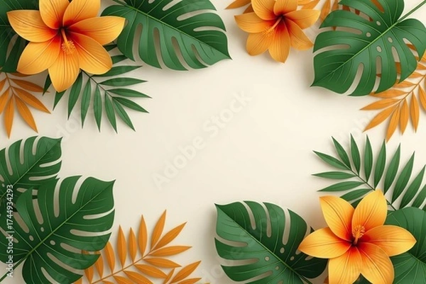 Obraz Tropical Leaves Wallpaper