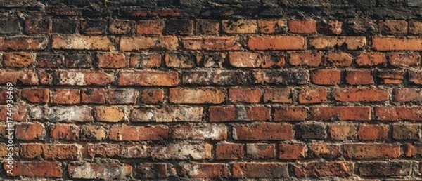 Fototapeta The Rustic Brick Wall Showcasing Timeless Urban Charm and Character